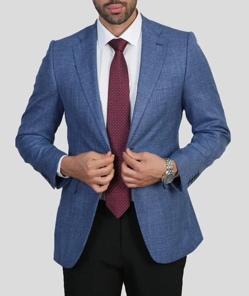  کت تک مردانه طرح دار دینارا - آبی