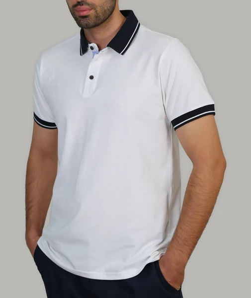  پلوشرت مردانه دکمه دار - سفید